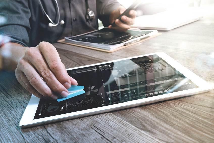 close up of a schedule on a tablet